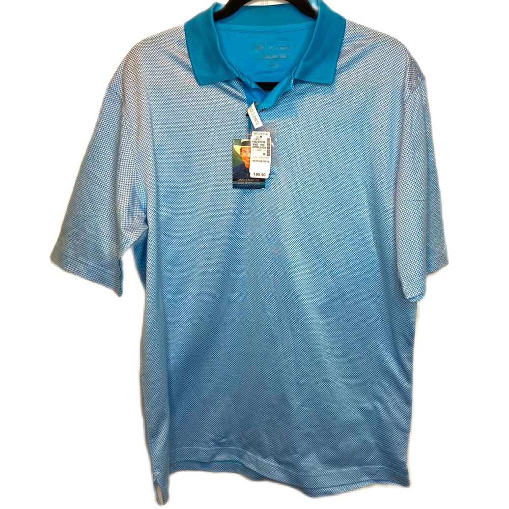 NWT Joseph A Bank Golf Polo Shirt Leadbetter Performance Size M Blue